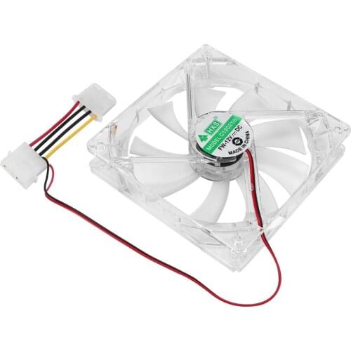 Five Colors Light PC Computer Fan Quad 4 LED Light 120mm PC Computer Case Cooling Fan Mod Quiet Molex Connector CPU Cooler Fan