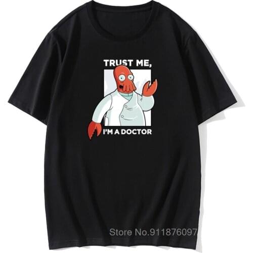 Funny Mens T-shirts Doctor Zoidberg Who Unique T Shirt Special 100% Cotton Fabric Tshirt Trust Me I'm A Doctor Cthulhu Tees