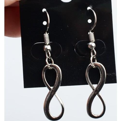 Tiny Cute Infinity Earrings Studs Simple Small Lucky Number Figure 8 Stud Earrings for Women Birthday Gift