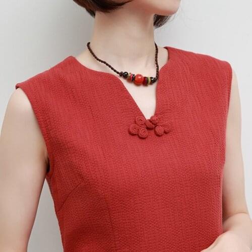 Summer Tank Tops Tanktop Woman Linen Shirt Women Chinese Style Sleeveless Linen Clothing Elegant Ladies Chinese Tops TA1831