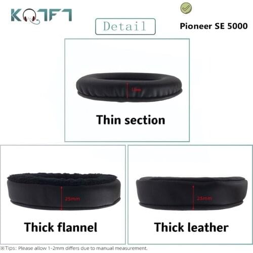 KQTFT 1 Pair of Velvet leather Replacement EarPads for Pioneer SE 5000 Headset Earmuff Cover Cushion Cups