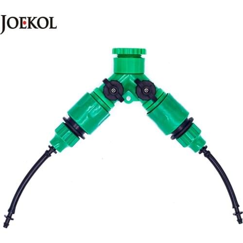 1PC Y Type Tap Connectors With Quick Adapter For 3/5mm Hose Garden Irrigation Water Splitter For 1/8'' Tubing Fittings