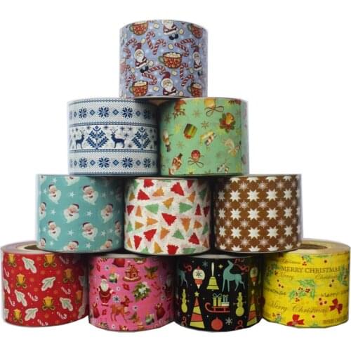 10Roll Christmas Decorations for Nails 50M*4CM Mix Colorful Transfer Nail Foil Sticker Snow Flower Elk Gift Santa Adhesive Paper