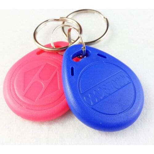 100pcs 125KHz Proximity RFID Card Keyfobs Key Fob Access Control Smart Card 9 Optional Colors For School Hospital Office