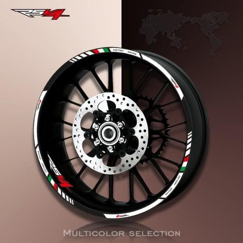 12 X Thick Edge Outer Rim Sticker Stripe Wheel Decals for APRILIA RSV4 17