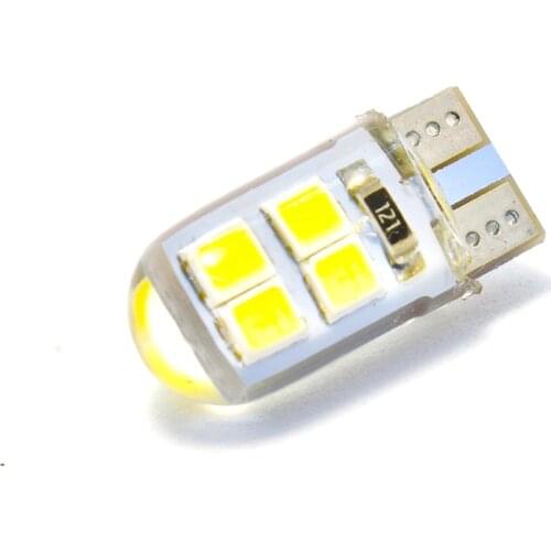 1x W5W LED T10 Car Interior Light silica SMD 194 168 High Bright Reading Door License Plate Wedge Lamp 12V White Yellow 6500K