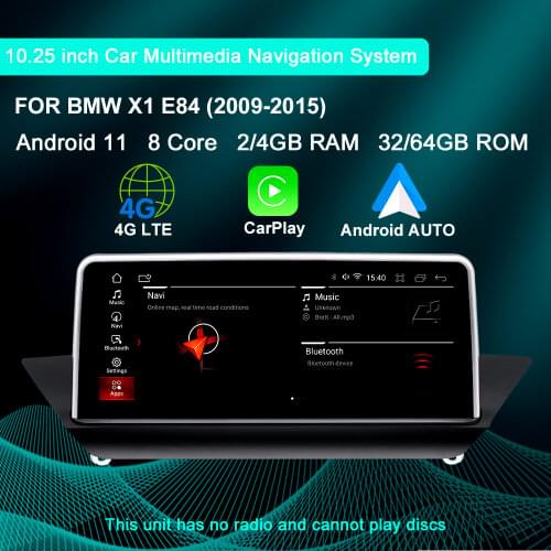 4 Core Android 10 System Car GPS Radio For BMW X1 E84 2009-2015 CIC Idrive IPS Touch Screen WIFI Google Phonelink SWC DVR BT 4G
