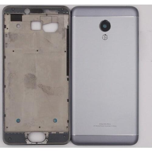 BaanSam New Screen Front Frame Battery Door Back Cover Housing Case For MEIZU M3s 5 Inch With Antenna+Power Volume Buttons