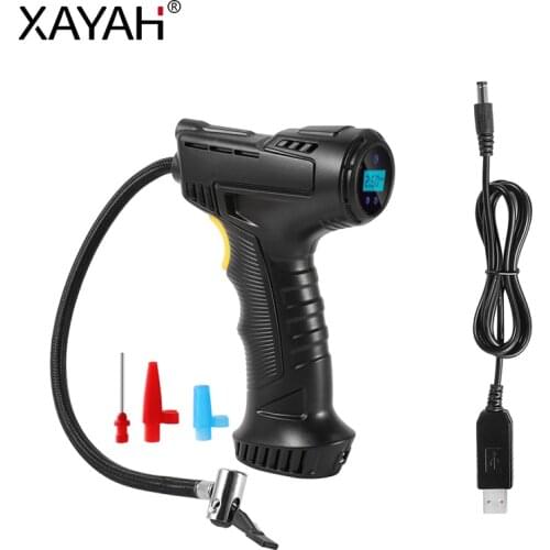 120W Wireless Car Air Pump Rechargeable Inflatable Pump Portable Air Compressor Auto Tire Inflator Digital For Car Bicycle Balls