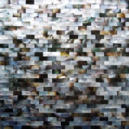 Seamless black mother of pearl mosaic tile for home decoration bathroom wall tile backsplash decoration 5 square feet/lot AL070
