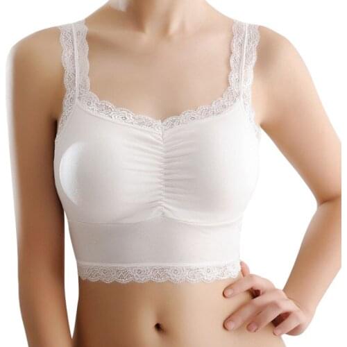 Women Underwear Bra Lingerie Seamless Sexy Wire Free Solid Color Lace Comfy Bras