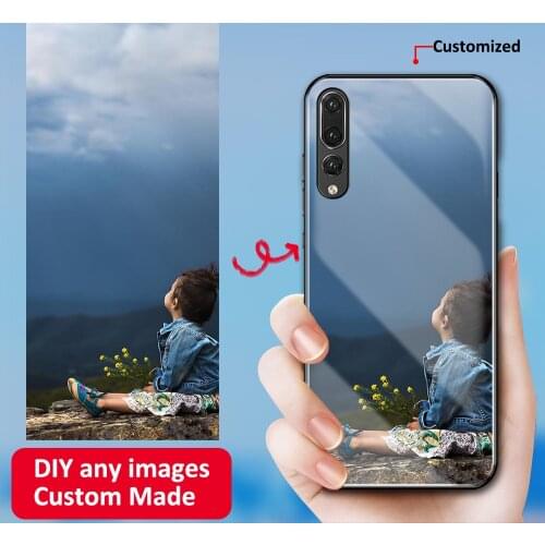 Unique Birthday gift DIY phone case for huawei P10 P20 P30 Pro lite mate 10 20 30 pro DIY custom made glass case