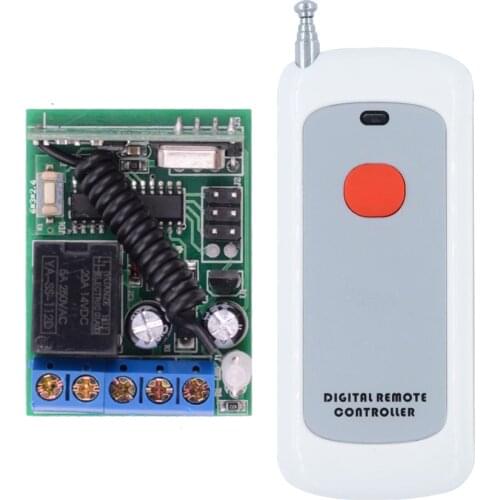 DC 12V 1CH 5A Relay 433 Mhz Universal Wireless Remote Control Switch Receiver Module and RF Transmitter With Delay Time Function