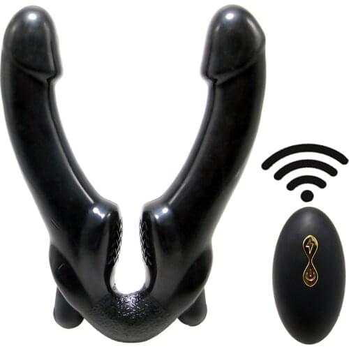 Wireless Remote Strapon Dildo Double Ended Penis For Gay Lesbian Adult Sex Toy Dick Erotic Toy Strapless Strap On Dildo Vibrator