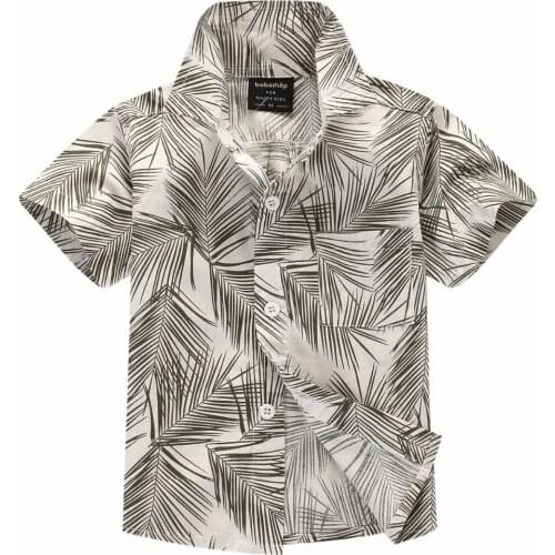 Cotton 100% floral shirt hawaiian shirt aloha shirt for boy T1705