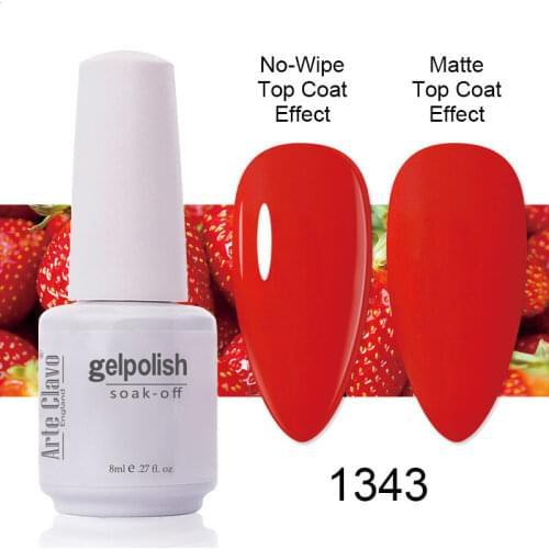 Arte Clavo Gel Nail Polish Pure Red White Black Semi Permanent Soak Off UV LED Gel Varnish All For Manicure Top Bast Nail Art