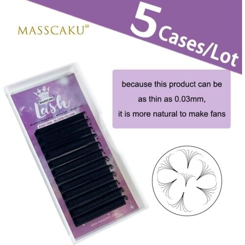 5cases/lot MASSCAKU Auto Fan false eyelash easy fanning autofloracion fan Russian volume bloom lash extension make up tools