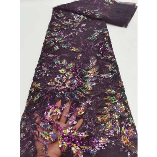 Beautiful Dress Lace Stacking Sequins Embroidery Flowers French Tulle Mesh DIY Skirt Tube Top Sewing Fabric 5 Yards Wholesale