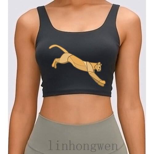 New Fashion Crop Top For Geometric Mountain Lion Cougar Clothes Crop Top O-Neck Fitness Women Tank Top S-XL Hiphop