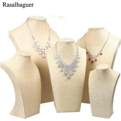 Linen Jewelry Display Jewelry Organizer Jewelry Stand Packaging Stand for Jewelry Necklace Display Shelf Necklace Bust Wholesal