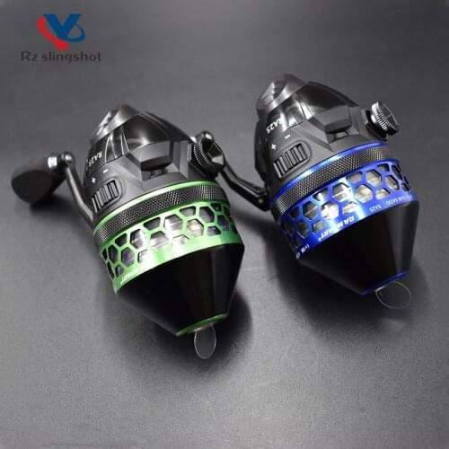 Upgrade Metal Fishing Reels Speed Ratio 4.1:1 Handle Left and Right Interchangeable for Slingshot Outdoor Hunting Shooting Fish