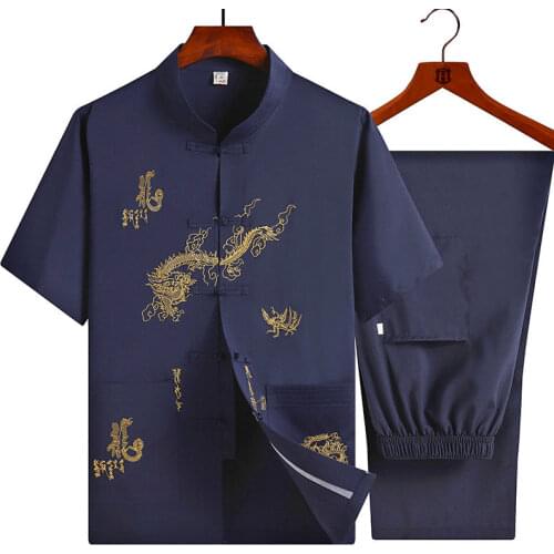 Tang summer short sleeve mens suit