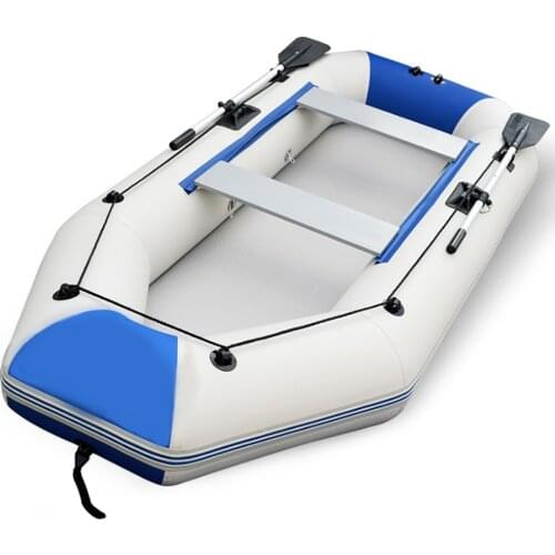 140kg Payload Thicken Inflatable Boat PVC Foldable Hovercraft Inflatable Rowing Air Drifting Ship Kayak [175*96cm]