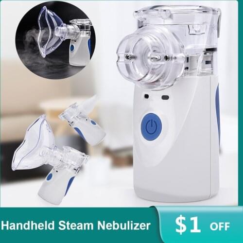 Mini Mesh Nebulizer Handheld Medical Steam Asthma Inhaler Atomizer Silent Childrens Inhaler Steaming Inhalator For Kids Aldults