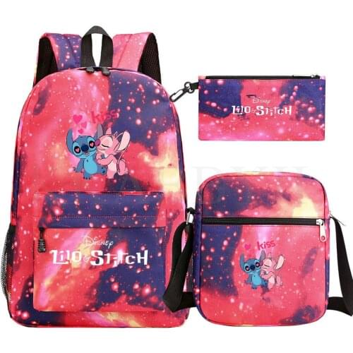 Disney Stitch Backpack Women Men Shoulder Nylon Portable Large Backpack Rucksack College School Bags Travel Mochilas