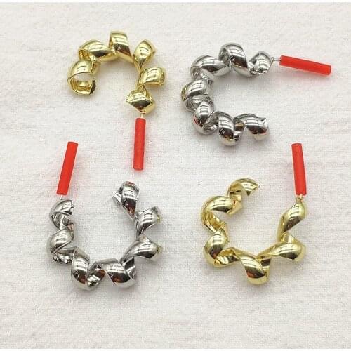 New Arrival! 23x28mm 50pcs Zinc Alloy Twist Shape Earrings For Handmade Earring DIY Parts Jewelry Findings & Components