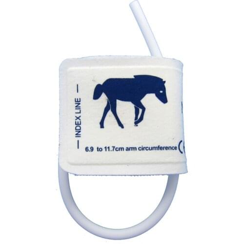 Free shipping Range 6.9-11.7CM Veterinary disposable blood pressure cuff single tube non woven neonatal nibp cuff