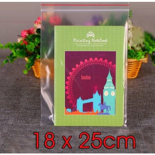 18x25cm Zip Lock Plastic Bags Jewelry Ziplock Bag Food Packaging Zipper Moisture Proof Garment Packing Storage Zip Bag Organizer