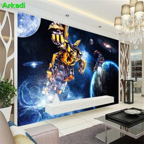 Custom Bar Cafe Wallpaper Transformers Photo Living Room Bedroom TV Background Wall Boys Room Decoration Painting