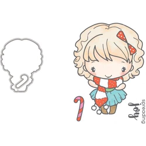 Clear Stamps And Cutting Dies Spreading Joy Girl Warm For DIY Scrapbook Photo Album Craft Card 2021 New