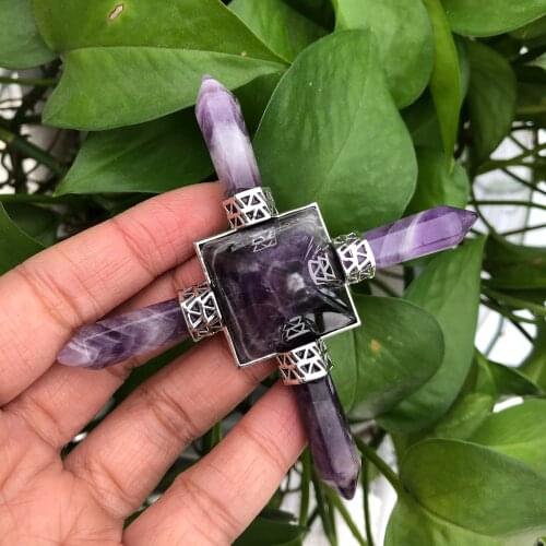 Rainbow Crystal Pyramid Seven Chakras Energy Natual Healing Stone Home Decoration