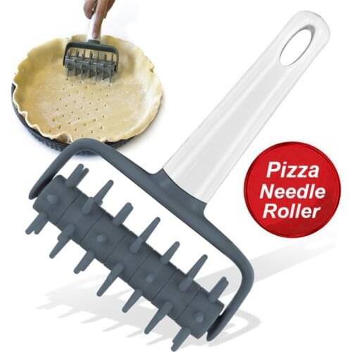 DIY Pizza Roller Pin Dough Roller Pastry Pie Needle Wheels Bread Hole Puncher Cookies Bakeware Baking Tools