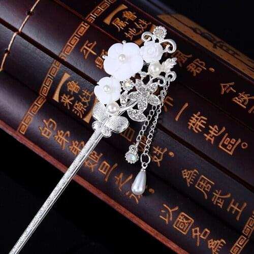 Antiquity Hair Clasp Headdress Womens Court Costume Hairpin Classical Headdress Hairpin Tassel Hair Pin Updo Hair Accessories