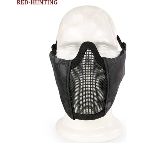 Tactical Airsoft Mask Hunting Mental Wire Half Mask Hiking Riding Outdoor Field CS Paintball Mesh Mask
