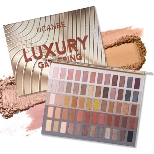UCANBE 60 Colors Shimmer Matte Eyeshadow Palette Luxury Gathering Makeup Palette Smoky Pigment Shadows Fashion Beauty Cosmetics