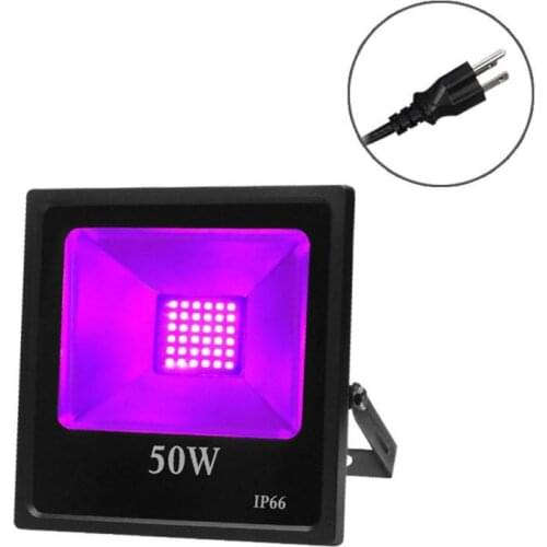 UV LED Floodlight 30/50/80W Waterproof Blacklight Bulbs Glow in The Dark Party for Party Birthday Wedding Stage Lighting