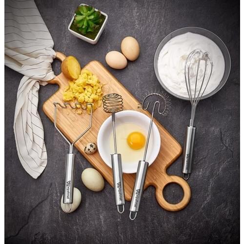 Vip John Metal Kitchen Whisk Set 4'lü