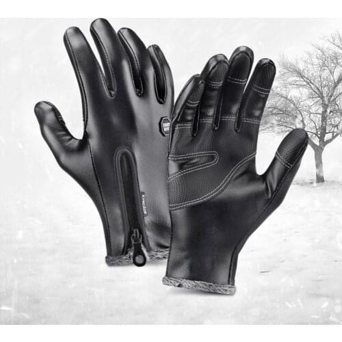 1 Pair Winter Gloves Full Finger Cover Ergonomics Design Touch-screen Friendly Warm Thermal Outdoor Cycling Gloves for Skiing