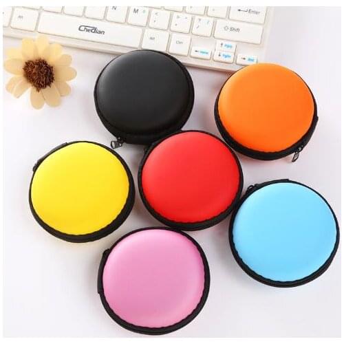 1pcs 5 Colors Case For Headphones Portable Headset Bag Storage Box Protection Memory Card Coin Storage Bag Earphone Accessory