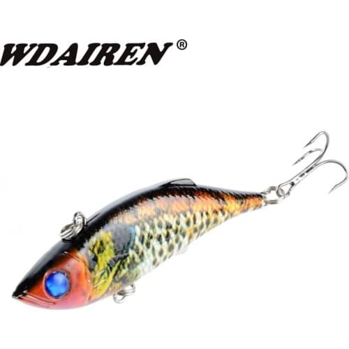 1Pcs VIB Fishing Lures Rattlesnake 8cm 11.8g Fishing Lure Vibration For All Water Levels Wobblers Hooks Carp Bait WD-389