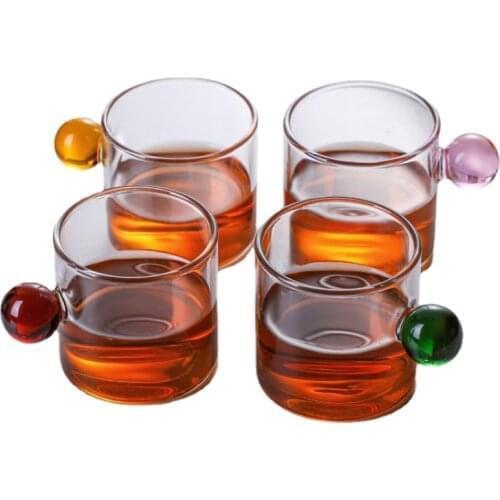100-150ml Creative Color Handle Espresso Mug Vodka Sake Cup Fashion Drinkware Wine Glass