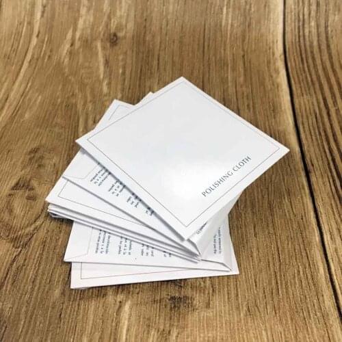 100pcs Silver polish cloth Jewelry Polishing Silver Burnishing Buffing Clean Tool Jewelry Cleaner Rub Packaging with Pandora