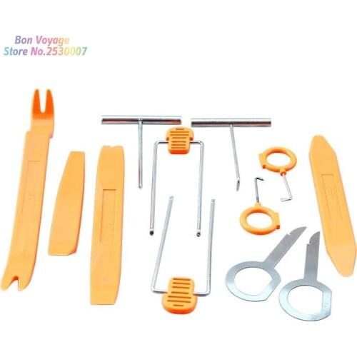 12pcs Car Door Clip Panel Radio Removal Tool For Ford Focus 2 3 4 Mondeo Fusion Kuga Ecosport Fiesta Falcon EDGE EVOS