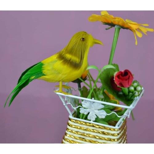 12cm feathers bird Handmade art model,simulation colourful bird garden,bonsai decoration toy Xmas gift w3890