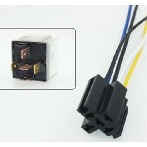 2pcs/lot Car Copper Terminal 4pin 5pin relay socket plug Auto Automotive Relay Socket with wire