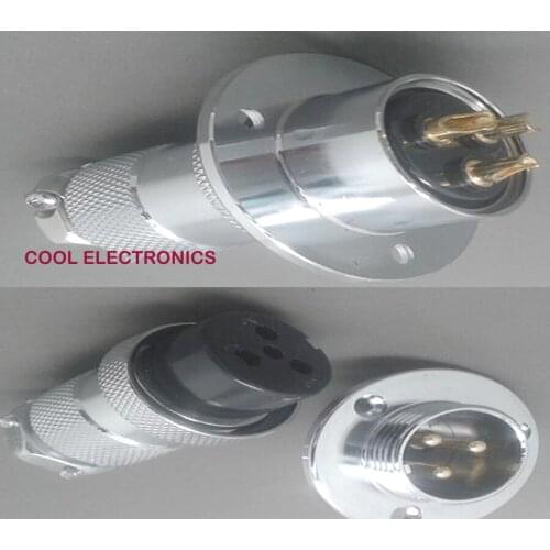 5 Pair (10pcs) 3 pin GX25 25mm Flange Air Aviation Plug Male & Female Wire Panel Metal Connector Socket GX25-3